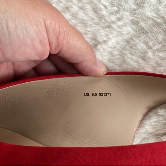 COS Red Suede Slingback Ballet Flats - Picture 9 of 10